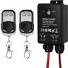 YellKongKey Interruttore a telecomando impermeabile, 12V/24V/48V/72V DC, Interruttore wireless, Relè 30A con portata lunga di 50m, per lampade, ventilatori a soffitto e apparecchi elettrici, zone umide