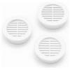 Lemag srl Set 3 Griglie di Aerazione in PVC Bianco - Presa d'Aria Circolare Ø 80-100 mm - Per Tubi, Ventilazione, Areazione Ambienti - LEMAG SRL (120)