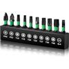 Litorange Set di punte magnetiche da 25 mm, per avvitatore a batteria, attacco esagonale da 1/4, set di punte Impact Bit (PZ2, PH2, T10, T15, T20, T25, T27, T30, T40, SL4) per avvitatore a