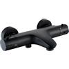 Rainysprit - Rubinetto termostatico per vasca da bagno, con termostato, per vasca da bagno, per 2 consumi, colore nero