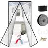 SWAWIS Tenda Termica Magnetica per Porte 100 × 200cm in EVA con Velcro | Motivo Water Cube, Chiusura Automatica, Impermeabile e Antivento, per Balconi, Camere da Letto, Cucine