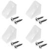 MroMax Confezione da 100 staffe angolari in plastica bianca per ripiani da armadio 2 x 2 x 1,5 cm (L x l x H) per cassetti, finestre, armadio