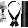 Your Day Mate Appendini senza cucitura per tessuti, 12 pz, 180 x 12 mm, in Nero, con chiusura a spillo e a bottone, passanti per asciugamano da tè, asciugamano da bagno, stoffa, tessuto, accessori da campeggio