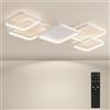 BAYHT Plafoniera Led Soffitto Moderna Plafoniera Salotto Dimmerabile, 56W Lampada da Soffitto, per Soggiorno, Camera da Letto, Sala da Pranzo
