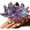 TYGJB Cristallo di Quarzo fine Fiore di Loto Pietre Naturali e minerali Feng Shui Sfera Cristalli Fiori per Souvenir di Nozze (Viola)