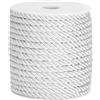 jijAcraft Cordoncino intrecciato da 5 mm, argento: 20 m, corda girevole a 3 strati, in poliestere, cordoncino decorativo per tende, cordoncini per progetti fai da te, borsa di Natale