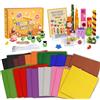 BuzzoXerex Fogli di Cera D'api, 24 Pezzi Lastre di Cera per Candele (20x 20cm), Kit Candele Fai Da Te con 6 Stampi, Kit per la Creazione di Candele in Cera D'api per Adulti e Bambini (Colorato-24-2)