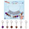 NBEADS 12pz Segnapunti per Perline di Vetro, Fiocco di Neve Imitazione Perlina di Ossidiana Punto all'Uncinetto Marker Charms Rimovibile Chiusura A Moschettone Indicatore per Cucire Quilting Gioielli