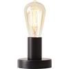 wiheajuora Lampada da tavolo vintage, lampada da tavolo industriale piccolo portalampada E27 per illuminazione domestica, nero (senza lampadina)