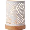 wiheajuora Lampada da Comodino in Metallo Semplice Lampada da Scrivania Comodino con Paralume Cilindro Cavo per Camera dei Bambini, Soggiorno, Camera da Letto, Tavolino, Libreria (Senza Lampadina)