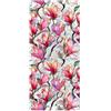 Magicherry Pellicola decorativa per finestre con magnolia rosa arcobaleno e fiori di magnolia, protezione solare, in PVC, adesivo statico non adesivo, per casa e ufficio, 42 x 100 cm