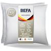 BEFA NATUR - prodotto in Germania, cuscino a 3 camere 80x80 cm con 90% piumino e 10% piume, adatto per allergici (Nomite), certificato Öko-Tex 100 Classe 1, standard EN 12934, Downpass (2 pezzi)