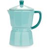 Balvi Mug Moka Colore Turco Tazza a Forma di caffettiera Italiana con Coperchio Ceramica 350 ml