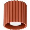 SOLLUX lighting Lampada da Soffitto - Faretto da Soffitto in Alluminio - 1 Paralume - Lampada a LED - Aura Occra Rossa