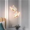 LIGKIN Lampada a Sospensione a LED 12W Farfalla Creativa Lampadario Scandinavo 3000K Luce Calda Lampada da Soffitto LED Acrilico Plafoniera per Corridoio Camera da Letto Soggiorno