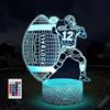 SUPERHONGJIHAO Rugby - Luce notturna 3D per bambini, 16 colori, con telecomando per bambini