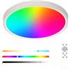 DELIPOP Plafoniera LED Dimmerabile, 24W 2700LM Lampada da Soffitto RGB Rotonda 3000K-6500K con Telecomando, Moderno Plafoniera lP44 Impermeabile per Camera da Letto, Soggiorno, Bagno, Corridoio