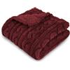 Homebliss Coperta Pile in Extra Morbido, Coperta Singolo Flanella Certificato Oeko-TEX®, Coperta Divano, Plaid Letto, Coperta Foulard, Copriletto, Copridivano (130 x 150 cm,Bordeaux)