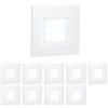 ledscom.de 10 luci LED per scale/faretti da incasso a parete FEX per interni ed esterni, di forma quadrata, 85 x 85 mm, bianco freddo