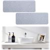 TOWEBOORY 2 Pezzi Assorbendo la Pietra per il Lavandino, Sottobicchieri di Diatomite Assorbenti D'acqua Vassoio da Bagno Assorbente Assorbente e ad Asciugatura Rapida, per Bagno e Cucina (Grigio Chiaro)