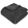 Homebliss Coperta Pile in Extra Morbido, Coperta Singolo Flanella Certificato Oeko-TEX®, Coperta Divano, Plaid Letto, Coperta Foulard, Copriletto, Copridivano (130 x 150 cm,Grigio Scuro)