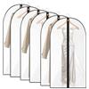 flintronic Custodie per Abbigliamento, 6PCS Copriabiti Antipolvere, 60 * 140cm, Coprisedili per Vestiti Antipolvere Impermeabili e Anti umidità con Cerniera, per Tute, Cappotti, Vestiti, Giacche