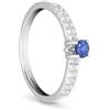 LUXURY MILANO Anello in oro con diamanti ct. 0,1 e zaffiro ct. 0,15