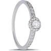LUXURY MILANO Anello Oro&Co in oro bianco con diamanti ct. 0,26 colore H purezza SI. Misura 14