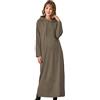 aromm Felpa con Cappuccio da Donna Maniche Lunghe Pullover Allentato Casual Maxi Vestito con Tasche (Verde, M)