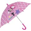 PERLETTI Ombrello Minnie Bambina 3 4 5 anni Rosa - Ombrello Disney con Apertura Manuale Antivento Bimba Piccolo - Ombrellino Lungo Fantasia Minnie Mouse Bambine - Diametro 64 cm (Minnie Cuori)