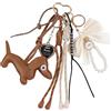 Georgie Porgy Borsetta Accessori Ciondolo per Borsa a Mano Bag Charm per Donne Zaino Borsa Sportiva Portachiavi Regalo di Compleanno per ragazze (Cane Fiocco Favorite)