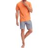 CALIDA Relax Imprint Set di Pigiama, Arancione, 56 Uomo
