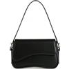 Amszke Borsa a tracolla da donna alla moda borsa a tracolla in pelle vegana pochette con 2 cinghie rimovibili, nero