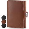 slimpuro Apple AIRTAG Wallet Men Card Holder, marrone, 6 Karten, Minimalista