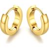 GoldChic Orecchini a Cerchio Donna, 9mm Oro Orecchini Cerchio Piccolo Donna Ipoallergenici e Abbinabili in Acciaio Inossidabile