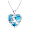 LONAGO Collana con ciondolo a forma di segno zodiacale, in argento Sterling 925, costellazione astrologica, oroscopo con ciondolo turchese creato