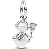 The Charmery Ciondolo a forma di pupazzo di neve in argento 925, compatibile con ciondoli Pandora, Trollbeads, Chamilia, Biagi e molti altri braccialetti con ciondoli del Regno Unito.