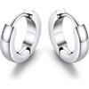 GoldChic Orecchini a Cerchio Donna, 9mm Argento Orecchini Cerchio Piccolo Donna Ipoallergenici e Abbinabili in Acciaio Inossidabile