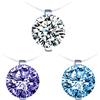 Yumilok Collana da donna alla moda trasparente con lenza da pesca con zircone Clavicle catena di cristallo bianco blu viola con ciondolo sirena lacrime set di gioielli per donne e ragazze