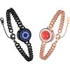 tartoow Braccialetti a Vibrazione Touch a Distanza - Regali per Relazioni a Distanza per Fidanzata e Fidanzato - Braccialetti dell'Amore per Coppie - Bluetooth G001 Black So Gold Lu