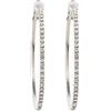 Bello London Clip su orecchini - Cerchio placcato argento con cristalli trasparenti - Karina S di Bello London