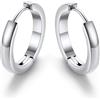 GoldChic Orecchini a Cerchio Donna, 16mm Argento Orecchini Cerchio Piccolo Donna Ipoallergenici e Abbinabili in Acciaio Inossidabile