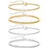 J.Fée Bracciali Coppia Braccialetti Amicizia Bracciali Amicizia Bracciale Donna Argento 925 Bracciale Donna Oro Con Cuore Forma zirconi Regalo Amica Regali Fidanzato Natale Regali di Coppia
