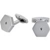Breil - Men's Cufflinks The Black Diamond Collection TJ3075 - Gioielleria Uomo - Gemelli in Acciaio Satinato per Uomo, con Piccolo Diamante Nero Naturale - 1,5 cm