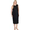 Ulla Popken Abito Midi dal Taglio Smanicato con plissettatura e Scollo a Girocollo Paprica 54+ 839078526-54+