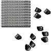 Armastuse 10 Set Cubi Prezzo Display Regolabile, Contatore Stand Etichetta Vendita, Kit di Blocchi per Vetrine (Bianco su Nero)