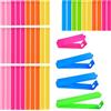 hankousi hankous 40 clip di tenuta colorate, 7/9/11/13 cm, clip di tenuta in plastica per alimenti, vari colori, riutilizzabili, per conservare snack, latte in polvere dolci