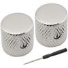 Musiclily Pro 1/4 Manopole Flat Top Knobs Vite Fissaggio Nickel 2 Pezzi