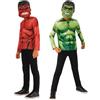 Rubie's Rubies Costume ufficiale Marvel Hulk reversibile con top e maschere, costume da supereroe per bambini, taglia 3-4 anni Halloween