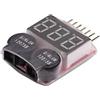YUNIQUE GREEN-CLEAN-POWER - Allarme Buzzer 1-8s per Batterie Lipo | Indicatore Basso Voltaggio con Luce Rossa LED, Modificabile | Ideale per WLtoys 144001, Custodia Porta Batteria Auto, Nero, Plastica